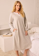 Avenue Women's Plus Size Side Stripe Lounger - 3X Heather Grey picture