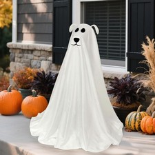 2.5FT Light Up Halloween Ghost Dog Decoration with Remote - Cute & Spooky Charm picture