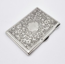 EDWARDIAN STERLING SILVER PURSE / CARD CASE Chester 1902 picture