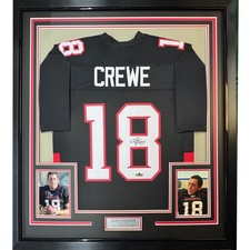 Framed Facsimile Autographed Adam Sandler Paul Crewe 35x39 Black Jersey picture