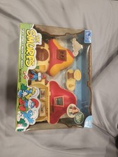 Brand NEW Sealed The Smurfs Papa Smurf Mushroom House 2008 Jakks Pacific Playset picture