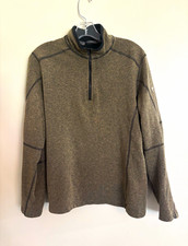 Kuhl Men's 1/4 Zip Mock Neck Pullover Sweatshirt Gray Solid Logo Size M picture