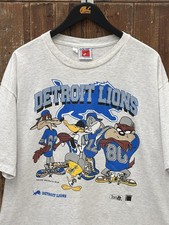 Detroit Lions Vintage 1994 Looney Tunes Squad ash color shirt VK14631 picture