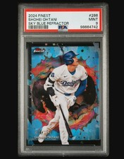 Topps 2024 Finest Shohei Ohtani Sky Blue Refractor /150 PSA 9 picture