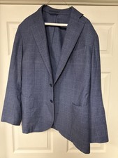 LBM 1911 Blazer Mens IT 56R / US 46R Unstructured Windowpane Wool Italy picture