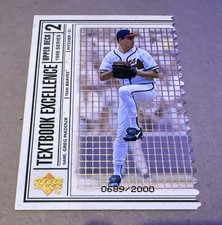1999 Upper Deck - Textbook Excellence Greg Maddux #T2 Double /2000 Diecut picture