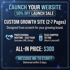 Custom Growth Website (2-7 Pages) | Design & Hosting/Files Options | $300 Total picture