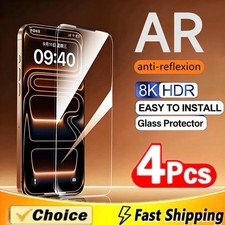 4PCS Clear Tempered Glass Screen Protector for iPhone 14 15 16 17 17E 18 Pro Max picture