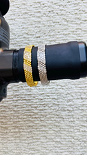 Gold & Silver Tone Metal Bangle Bracelets Set Stackable Fashion Bangles Size 17 picture