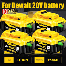 2/4Pack 12.0AH replacement For DeWalt 20V Max Lithium Battery DCB206 DCB205-2 picture