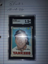 Topps 1967 Mickey Mantle #150 New York Yankees Graded Sports Trading Card picture