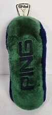 Vintage Ping Karsten Golf Club Headcover Plush Fuzzy Head Cover Green Blue picture
