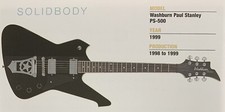 1999 Washburn Paul Stanley PS-500 Body Guitar Fridge Magnet 5.25