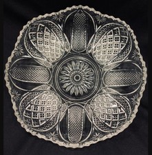 Antique Tarentum Harvard Yard EAPG Clear Pressed Glass Serving Plate picture