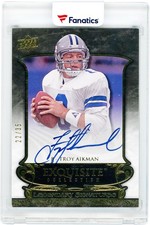 Troy Aikman Cowboys Signed 2008 Upper Deck Exquisite Collection El-TA 22/35 Card picture