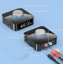 Bluetooth Audio Adapter RX/TX AUX/RCA USB Player for Home TV Car Stereo Speaker picture