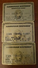 3 American Express Executive Money Gold Credit Cards picture
