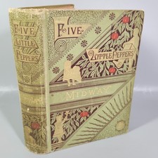 Five Little Peppers Midway Margaret Sidney 1893 Antique HC Children Book Lothrop picture