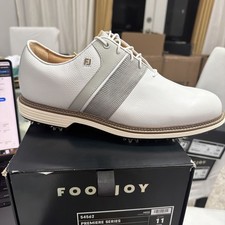 NEW FootJoy Premiere Series Packard Golf Shoes White/Gray/WHITE WIDE 11, 10, NEW picture