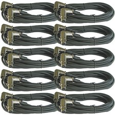 10 pack 25ft Right Angle 3pin shielded XLR mic microphone extension cable cord picture