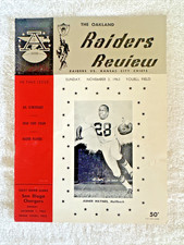 Vintage 1963 AFL Football Program Oakland Raiders vs Kansas City Chiefs Al Davis picture