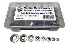 Stainless Steel Bonded Sealing Washer Assortment Kit Marine Bolt Supply 8-111428 picture