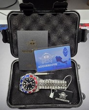 Addiesdive 40mm Mens GMT Swiss Ronda Quartz Dive Watch 200M Waterproof New picture