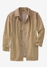 KingSize Men's Big & Tall Water-Resistant Trench Coat - 4XL Khaki picture
