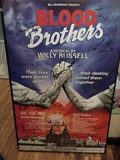 Rare Vintage Entire Cast Signed Blood Brothers Musical picture