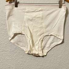 Vtg 1940s 1950s Hanes Mens Sz 42 Fig Leaf Underwear White Cotton Briefs NWOT I picture