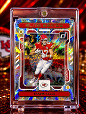 Travis Kelce RARE HYPER REFRACTOR INVESTMENT CARD SSP Panini Chiefs MINT picture