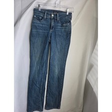 NYDJ Marilyn Jeans Women Blue Medium Wash Straight High Rise Straight picture