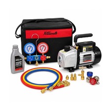 XtremepowerUS 3.5CFM 1/4HP HVAC Vacuum Pump R134a R12 R22 R410a A/C Refrigera... picture