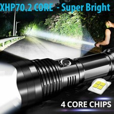 Super Bright Powerful Flashlight XHP70.2 Rechargeable Zoom Torch picture