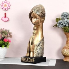 Handcrafted Decorative Welcome Namaste Lady for Home Décor Showpiece Figurine picture