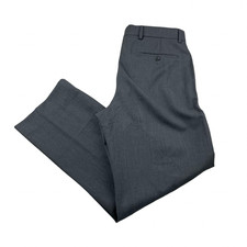 Neiman Marcus Men’s 100% Wool Flat Front Dress Pants Gray • 34x32 picture