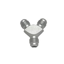 AN Y Fitting AN -6 Male to Dual AN -6 Male Aluminim Clear Anodized Natual Finish picture