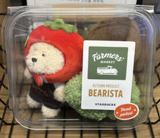 Starbucks Korea Farmers Market Bearista Keychain Keyring 3 Hats Limited 2026 picture