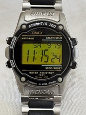 Timex Atlantis 100 Mens Digital Watch Model 745 New Battery Installed Sept 2026 picture