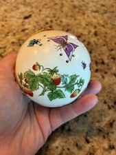Vintage Ceramic Potpourri Pomander Ball Ornament Strawberry Butterfly Ladybug picture