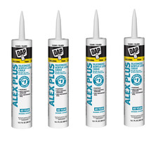 (4 Pack) Alex plus 10.1 Oz Clear All Purpose Acrylic Latex Caulk plus Silicone picture