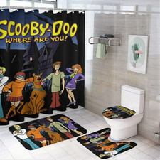 Cartoon Theme Scooby Doo v2 Print Shower Curtain or Bathroom Sets. picture