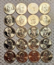 Complete Cir. Roll Set 2007-2011 (P Mint) Presidential Dollar (20) Coins - AU-BU picture