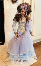 Rustie Porcelain Arielle Doll Purple Dress w/Stand 1999 2521/5000 picture