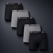 Champion Men's Performance Mesh Boxer Brief, 5-pack Dri-Motion Technology S M L picture