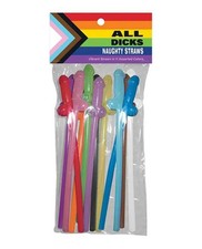 All Dicks Naughty Straws - Asst. Colors Pack of 11 picture