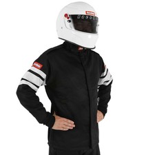 RaceQuip 121005RQP 120 Series Driving Jacket SFI 3.2A/5 Black/White Stripe Large picture