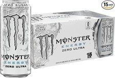 Monster Energy Zero Ultra, Sugar Free Energy Drink, 16 Ounce | Pack of 15 picture