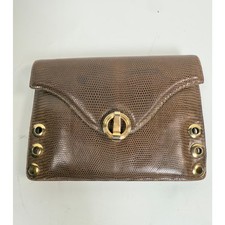 Vintage 1960’s Siso Genuine Lizard Skin Clutch Bag Made in Italy picture