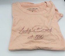 Lucky Brand Women's M Peach Graphic T-Shirt picture